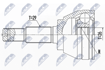 Шарнирный комплект, приводной вал NTY NPZ-NS-097