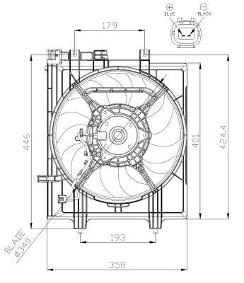 Ventilators, Motora dzesēšanas sistēma NRF 47936