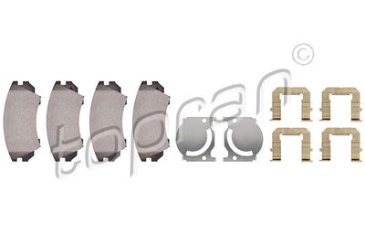 Bremžu uzliku kompl., Disku bremzes TOPRAN 207 650