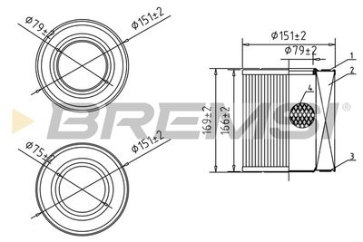 Воздушный фильтр BREMSI FA1080