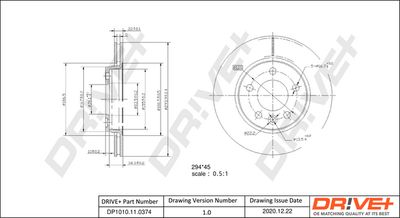 Тормозной диск Dr!ve+ DP1010.11.0374