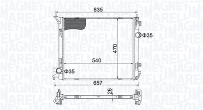 Radiators, Motora dzesēšanas sistēma MAGNETI MARELLI 350213205800