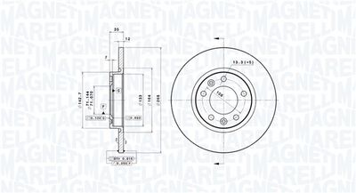 Тормозной диск MAGNETI MARELLI 360406139001