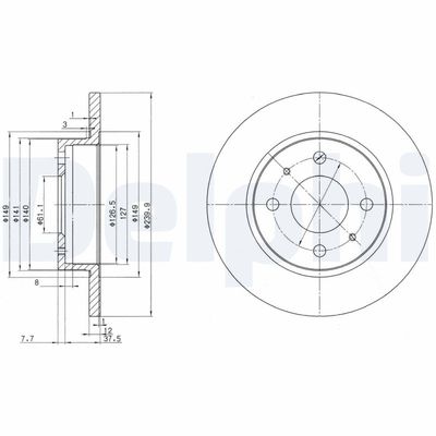 Bremžu diski DELPHI BG2379