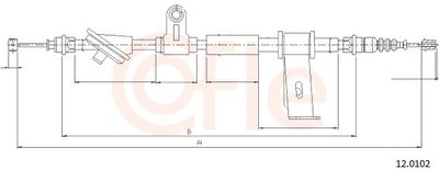 Тросик, cтояночный тормоз COFLE 12.0102