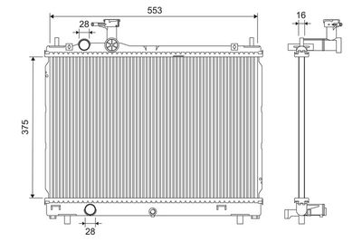 Радиатор, охлаждение двигателя VALEO 701302