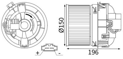 Вентилятор салона MAHLE AB 449 000S