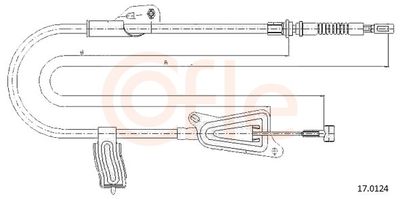 Тросик, cтояночный тормоз COFLE 17.0124