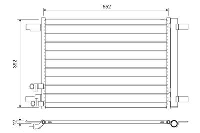 Конденсатор, кондиционер VALEO 822707