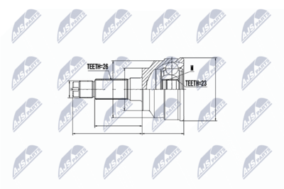 Шарнирный комплект, приводной вал NTY NPZ-MZ-020