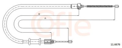 Тросик, cтояночный тормоз COFLE 92.11.6676