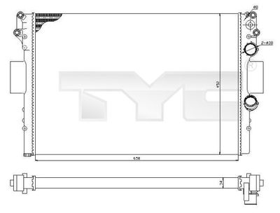 Радиатор, охлаждение двигателя TYC 715-0001-R