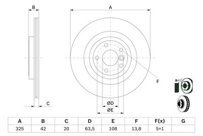 Тормозной диск BOSCH 0 986 479 E61