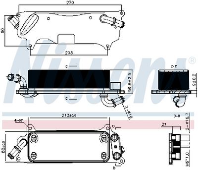 Eļļas radiators, Automātiskā pārnesumkārba NISSENS 91612