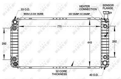 Radiators, Motora dzesēšanas sistēma NRF 50255