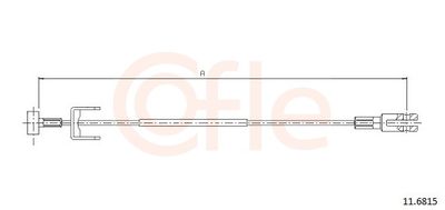 Тросик, cтояночный тормоз COFLE 92.11.6816