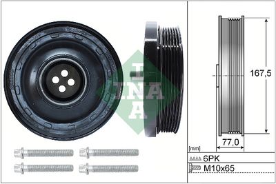 Комплект ременных шкивов, коленчатый вал Schaeffler INA 544 0137 20
