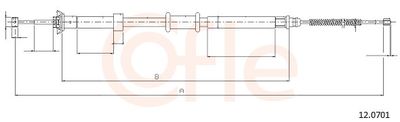Тросик, cтояночный тормоз COFLE 12.0701