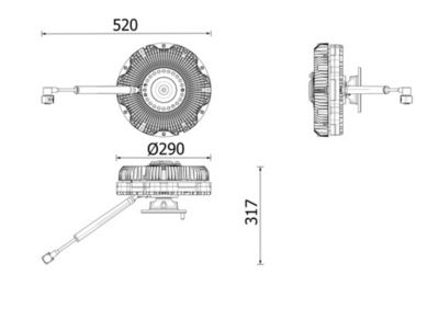 Sajūgs, Radiatora ventilators MAHLE CFC 276 000P