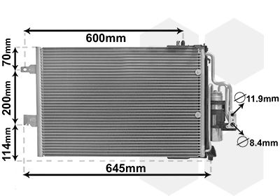 Конденсатор, кондиционер VAN WEZEL 37005385