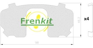 Pretčīkstēšanas plēve, Bremžu uzlikas FRENKIT 940074