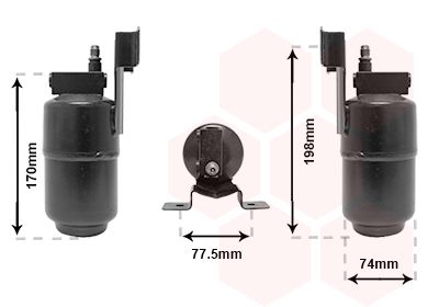Осушитель, кондиционер VAN WEZEL 1800D296