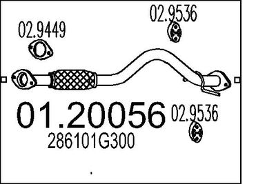 Izplūdes caurule MTS 01.20056