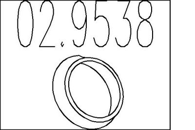 Уплотнительное кольцо, труба выхлопного газа MTS 02.9538