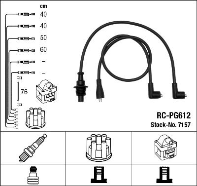 Augstsprieguma vadu komplekts NGK 7157
