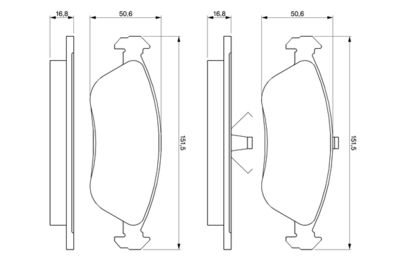 Комплект тормозных колодок, дисковый тормоз BOSCH 0 986 461 137