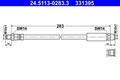 Тормозной шланг ATE 24.5113-0283.3