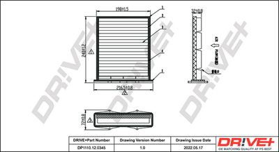 Фильтр, воздух во внутренном пространстве Dr!ve+ DP1110.12.0345