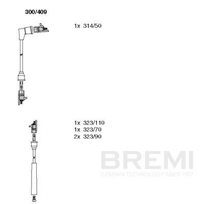 Augstsprieguma vadu komplekts BREMI 300/409
