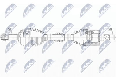 Piedziņas vārpsta NTY NPW-NS-126