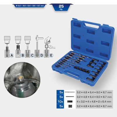 KS TOOLS BT541900 Nolauztu skrūvju izskrūvēšanas