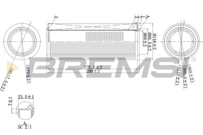 Воздушный фильтр BREMSI FA2114