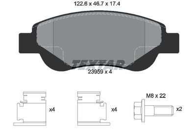 Комплект тормозных колодок, дисковый тормоз TEXTAR 2395901