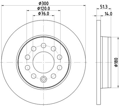 Bremžu diski HELLA PAGID 8DD 355 135-021