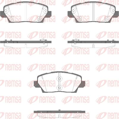 Bremžu uzliku kompl., Disku bremzes REMSA 1995.02