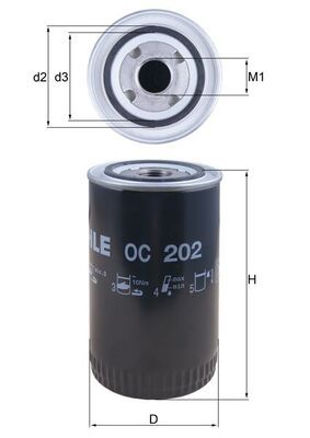 Масляный фильтр KNECHT OC 202