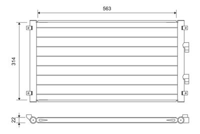 Конденсатор, кондиционер VALEO 822755