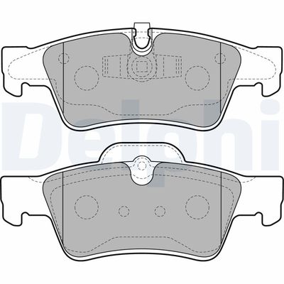 Комплект тормозных колодок, дисковый тормоз DELPHI LP2124