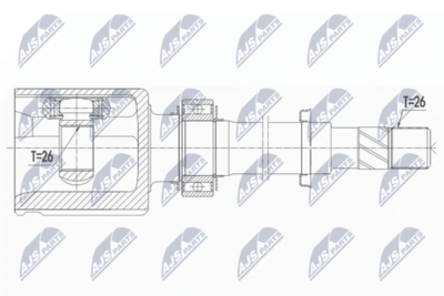 Piedziņas vārpsta NTY NPW-NS-075