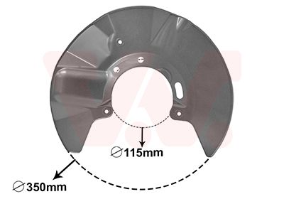 Dubļu sargs, Bremžu disks VAN WEZEL 5897372