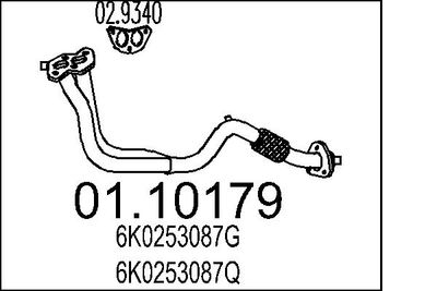 Izplūdes caurule MTS 01.10179