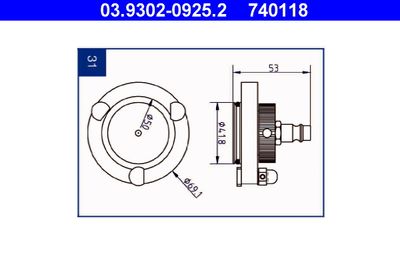 Штуцер для удаления воздуха ATE 03.9302-0925.2