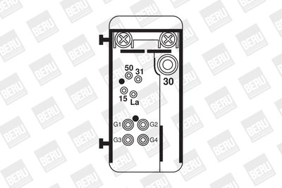 Реле, система накаливания BorgWarner (BERU) GR070
