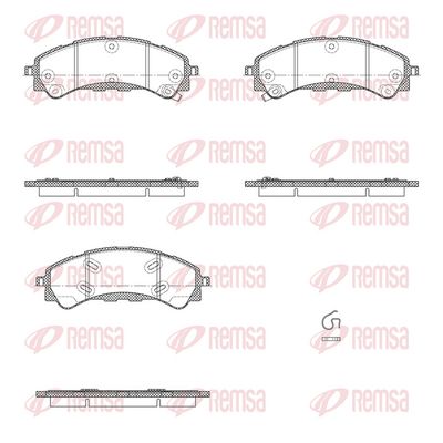 Bremžu uzliku kompl., Disku bremzes REMSA 1890.02