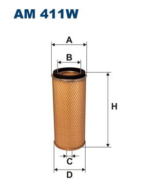 Sekundārā gaisa filtrs FILTRON AM 411W