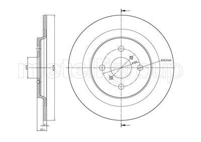 Тормозной диск METELLI 23-0947C